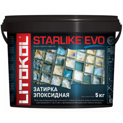 Затирочная смесь Litokol STARLIKE EVO Azzuro Pastello S.300, 5 кг